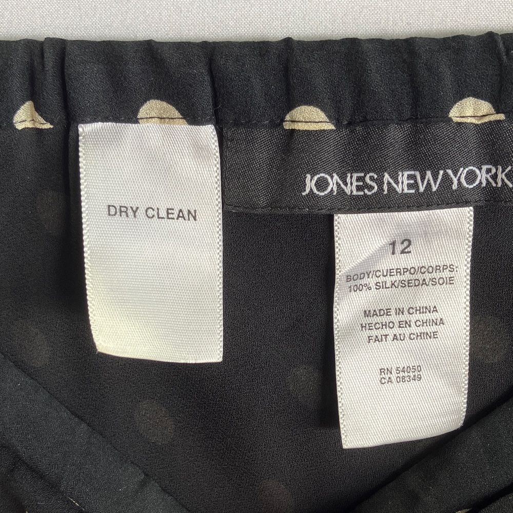 Jones New York Black and White Polka Dot Skater Skirt - Picture 4 of 5